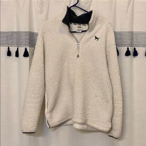 PINK fleece quarter zip